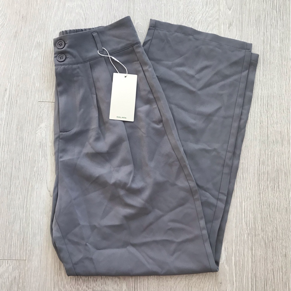 Halara Flex™ High Waisted Zipper Pocket Shirred Straight Leg Trouser Pants - Picture 13 of 14